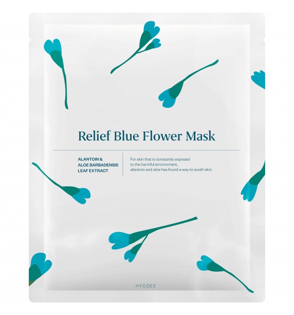 RELIEF BLUE FLOWER MASK