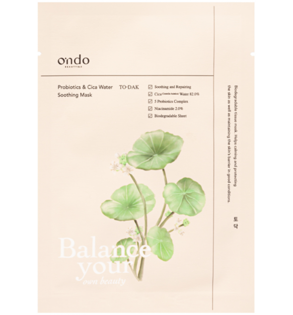 Ondo Beauty 36.5 - PROBIOTICS & CICA WATER SOOTHING MASK - TO DAK
